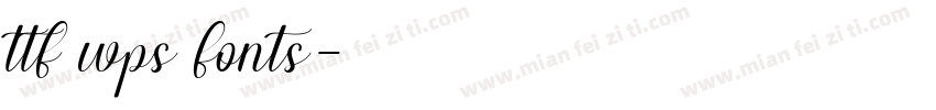 ttf wps fonts字体转换